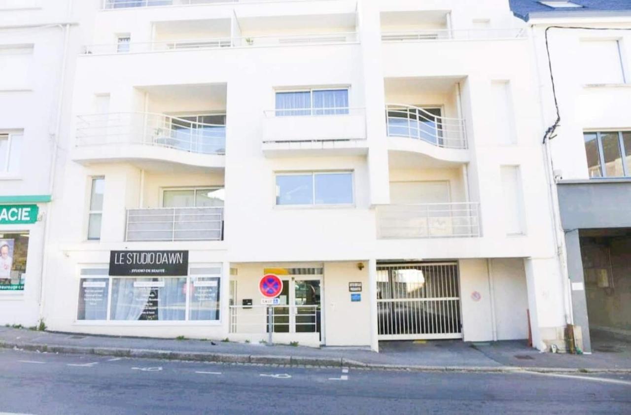 T3 Au Centre Ville Avec Balcon, Parking Gratuit Quimper Exterior foto